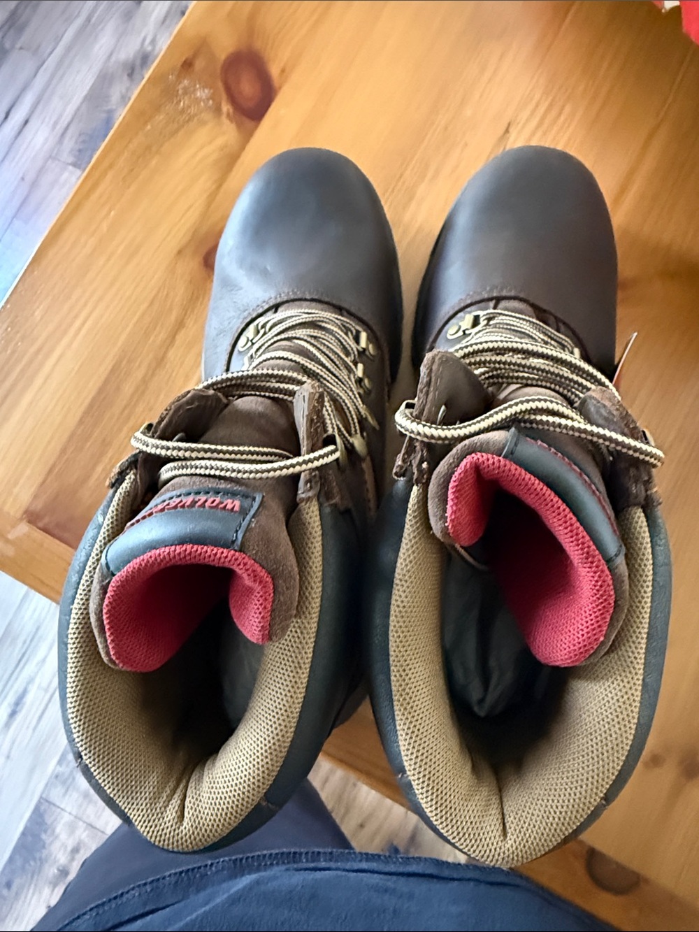Wolverine Brown and Tan Leather Work Boot - Lace-Up. Brand New in Box. - Picture 7 of 7